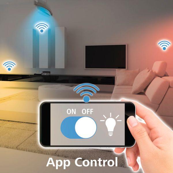 Actual product image Hama WLAN LED lamp, retro, E27, 7W, dimmable, for voice/app control, white (E27, 7 W, 806 lm, 1 x, E)
