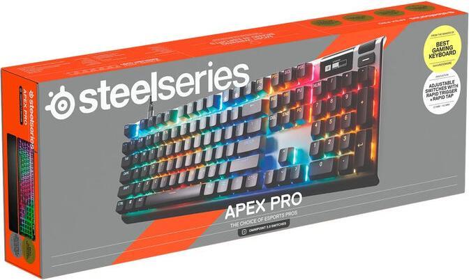 Image du produit SteelSeries Apex Pro Gen 3 (DE, Filaire, Sans fil)
