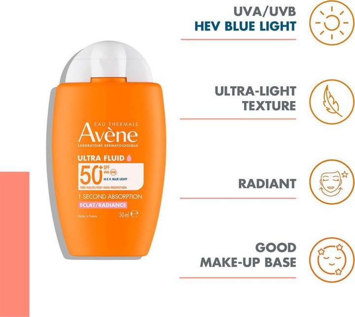 Actual product image Avène Ultra Fluid (Sun cream face, SPF 50+, 50 ml)