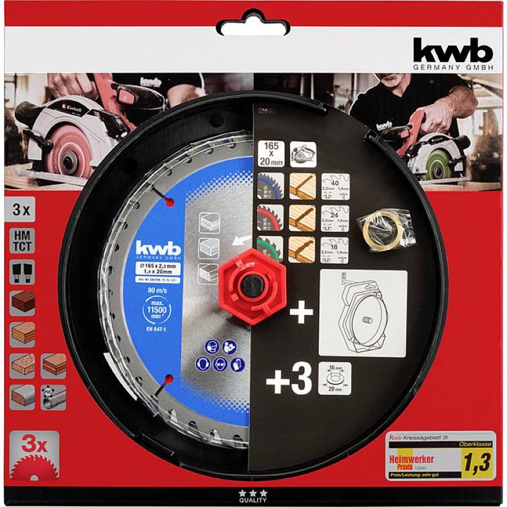 Produktbild kwb 586995 Kreissägeblatt-Set 190 x 30 mm 1 St.