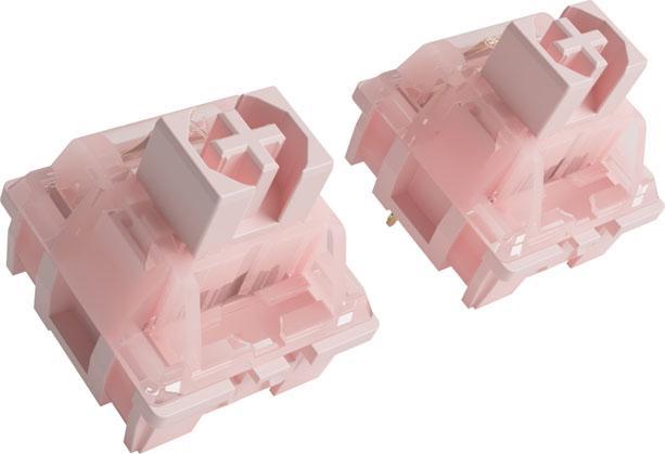 Actual product image Akko CS Sakura Switches, mechanical, 3-pin, linear, MX stem, 39g - 45 pieces