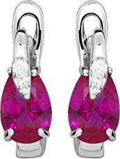 JVD Delicate silver earrings with rubies SVLE0656SH8R100