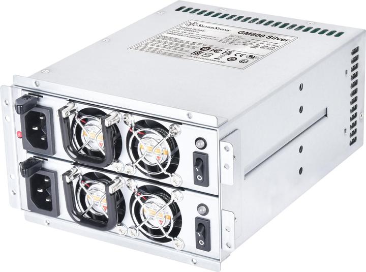Actual product image Silverstone SST-GM800-S - CYBENETICS Silver 800W+800W mini redundant power supply (800 W)
