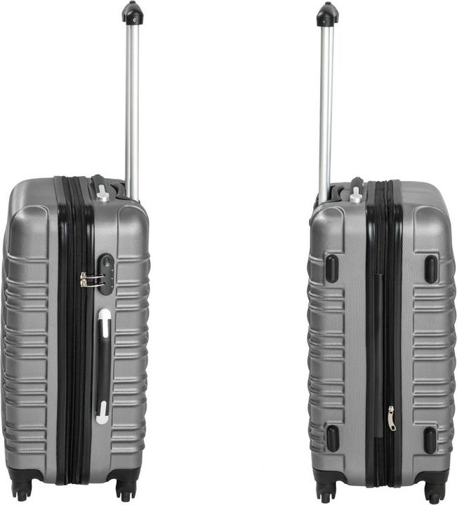 Immagine prodotto tectake Set di valigie rigide (106 l, Bagaglio a mano (fino a 50 litri), M (50 - 90l), L (90 - 115l))
