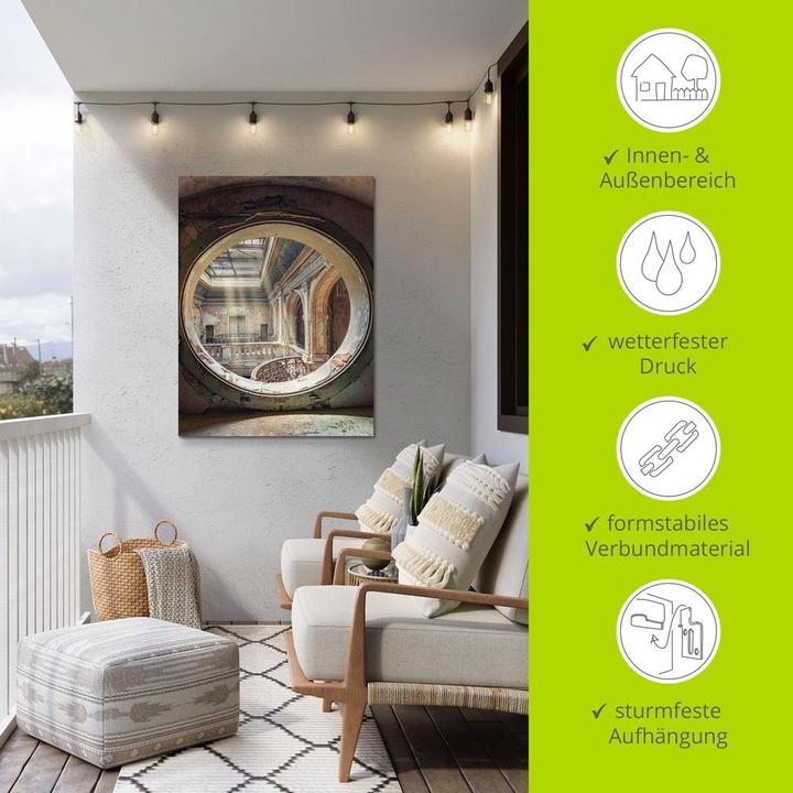 Actual product image Artland Abandoned places Sunbeams Windows U4YD (45 x 60 cm)