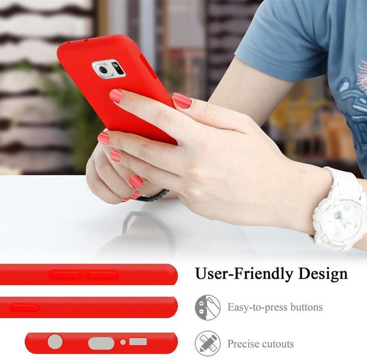 Actual product image Cadorabo TPU Liquid Silicone Case Cover (Samsung Galaxy S6 Edge)