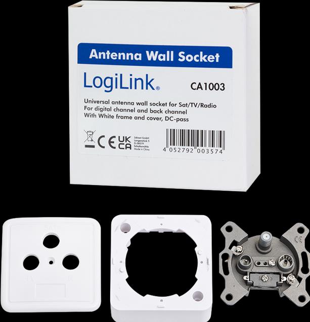 Produktbild LogiLink Antennensteckdose (3 dB, Antennendose)
