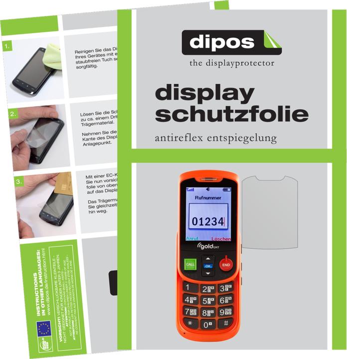 Produktbild Dipos Displayschutzfolie Antireflex (2 Stück, Gold GMT Alto 2)