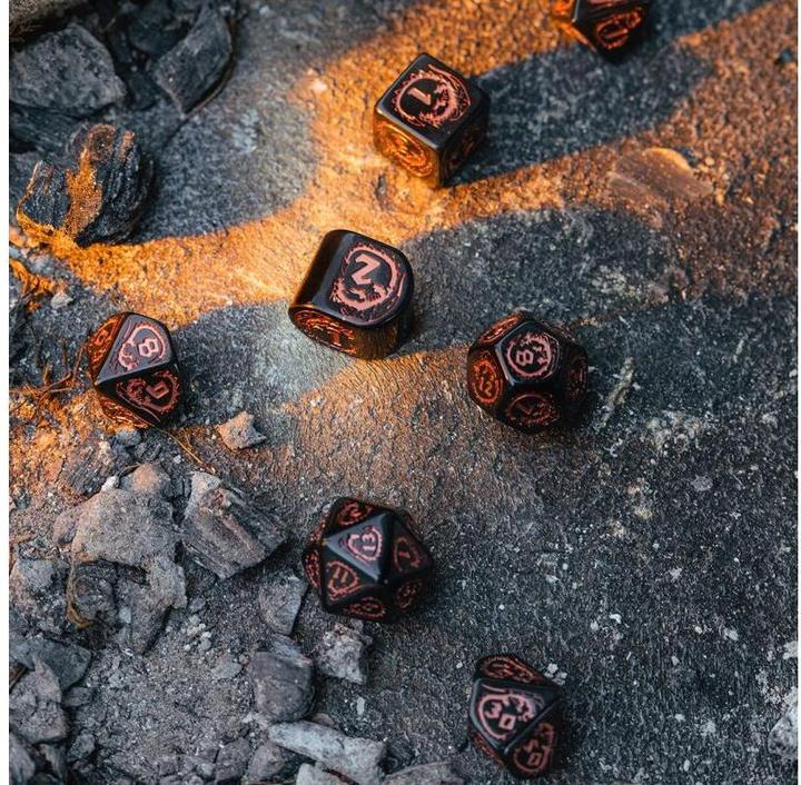 Produktbild Q Workshop RDRA3X - Dragons Modern Würfelset: Obsidian