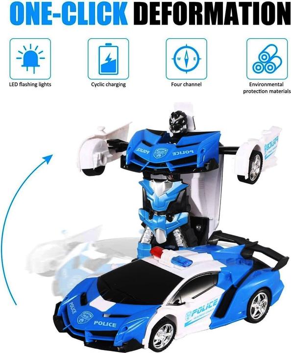 Produktbild Cbx RC Polizeiauto 2 in 1 Auto und Roboter