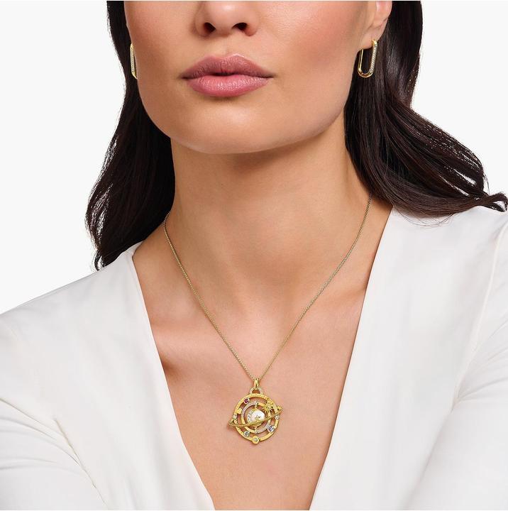 Produktbild Thomas Sabo Anhänger mit Planetenring und bunten Steinen vergoldet (925er Silber, Emaille)