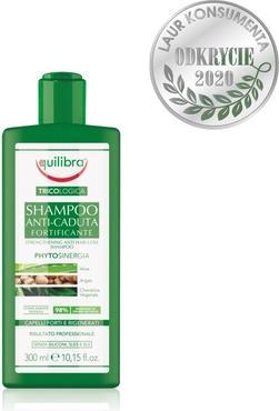 Actual product image Equilibra Shampoo Anti-Caduta Fortificante Strengthening Shampoo Against Hair Loss Aloe. Argan. (300 ml, Liquid shampoo)