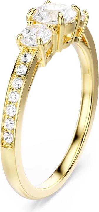 Swarovski Stilla Attract Ring Rundschliff Weiss Goldlegierungsschicht (55)