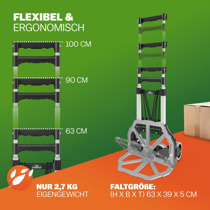 Actual product image Gardebruk Foldable Aluminium sack truck 80kg (80 kg)