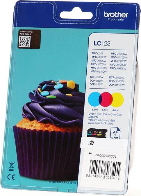 Produktbild Brother LC-123 Rainbow Pack (M, Y, C)