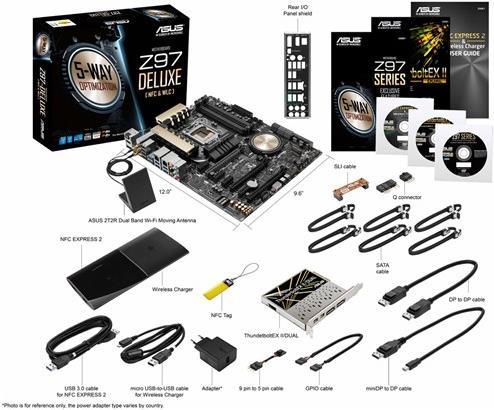 Actual product image ASUS Z97-Deluxe (Nfc & Wlc) (LGA 1150, Intel Z97, ATX)