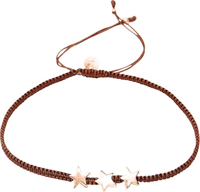 Immagine prodotto Leyda Bracciale Stella (21 cm, Argento 925, placcato oro 750 / oro 18 K, Cotone)
