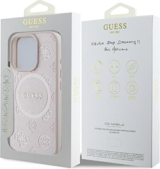 Actual product image Guess Safiano Peony Case (Apple iPhone 16 Pro Max)