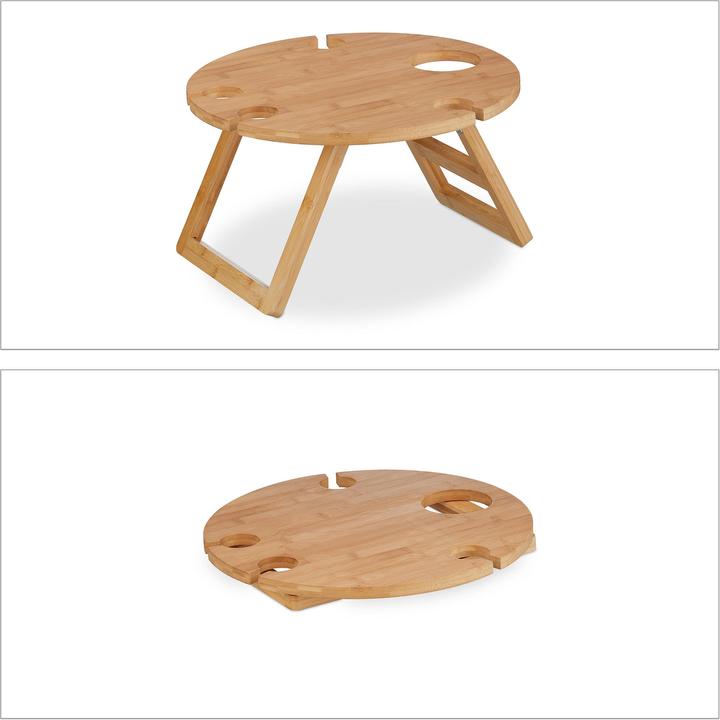 Produktbild Relaxdays Picknick-Weintisch