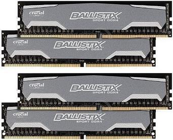 Image du produit Crucial Ballistix Sport Series (4 x 4GB, 2400 MHz, RAM DDR4, DIMM)