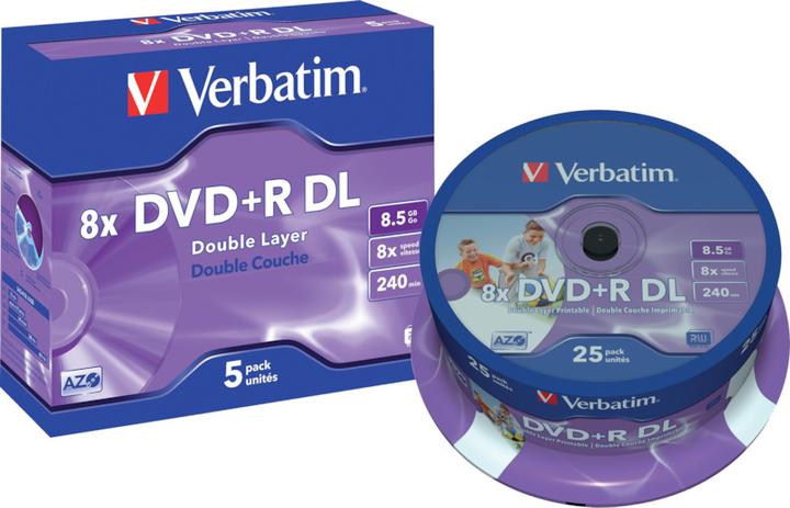 Produktbild Verbatim Dvd+R dl (5 x)