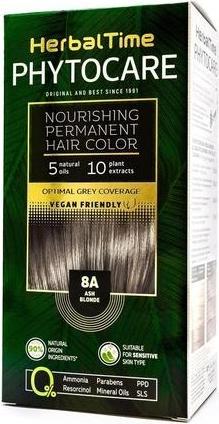 Herbal Time Phytocare Permanent Hair Dye Color Ash Blonde 8A (8A Ash blonde)
