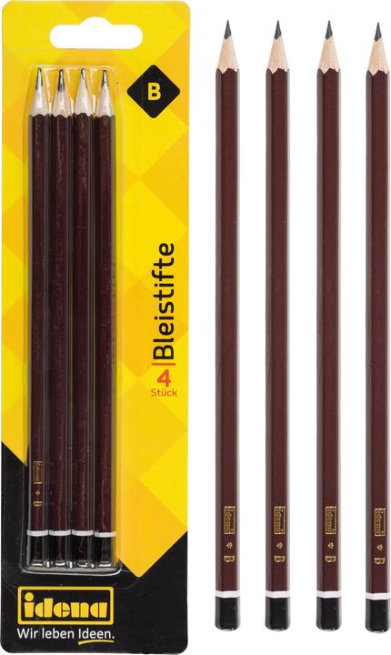 Produktbild Idena Bleistift B 4er FSC100% (B, 4 x)