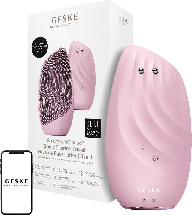 Actual product image Konjac Sponge Soniczna szczoteczka termiczna & lifting do twarzy 8w1 Geske z Aplikacją (różowy)