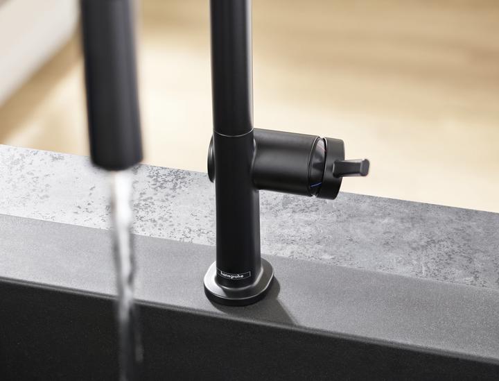 Produktbild hansgrohe Talis M54 Spültischmischer 210 (mattschwarz), mit Ausziehbrause