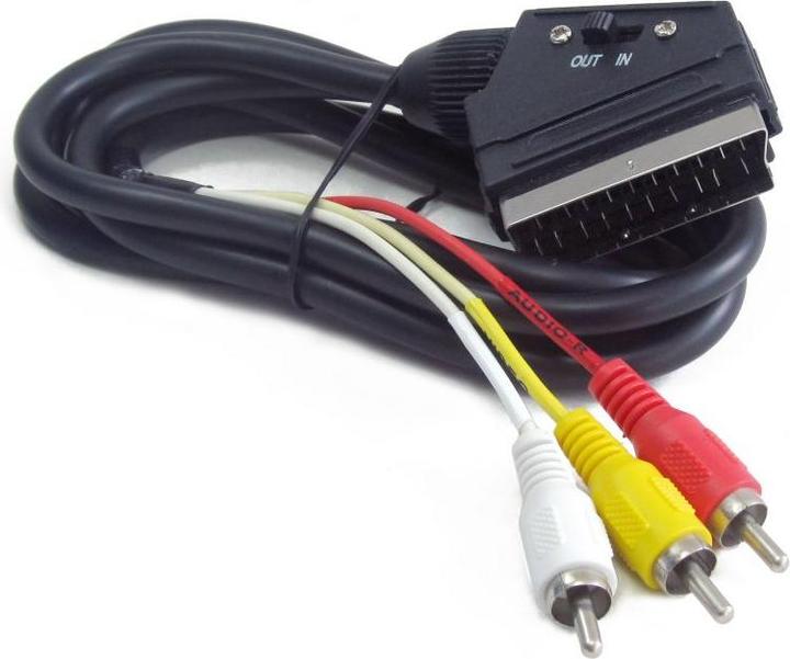 Actual product image Gembird SCART/3 x RCA SCART (21-pin) (1.80 m, Scart)
