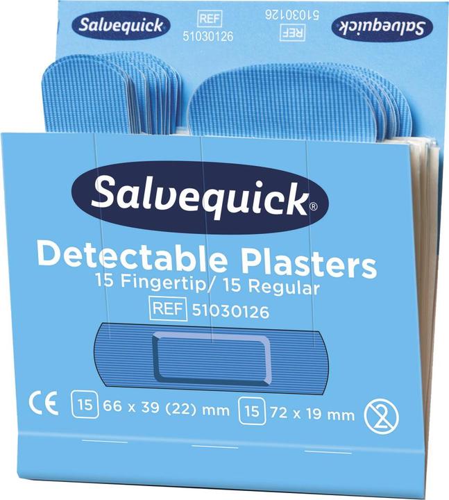 Salvequick Refill Pflaster-Strips detectable (30 x)