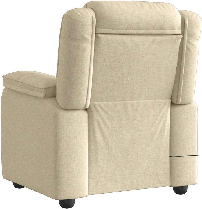 Immagine prodotto VidaXL Poltrona massaggiante in tessuto crema poltrona massaggiante TV poltrona con funzione massaggio