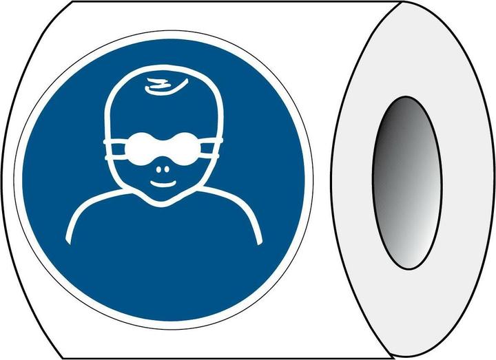 Produktbild Brady ISO 7010 PIC M025 B-7541 ISO Sicherheitskennzeichnung - Augenabschirmung für Patienten tra