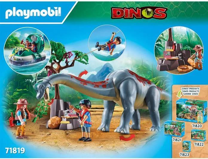 Actual product image Playmobil Brachiosaurus encounter with hovercraft (71819, Playmobil dinos)