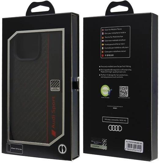 Image du produit Audi Étui rigide en fibre de carbone pour iPhone 16 Pro Max 6.9" czarny/black AUS-TPUPCIP16PM-R8/D1-BK (Apple iPhone 16 Pro Max)