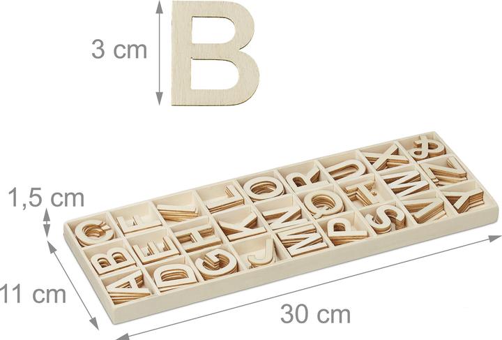 Actual product image Relaxdays Wooden letters set