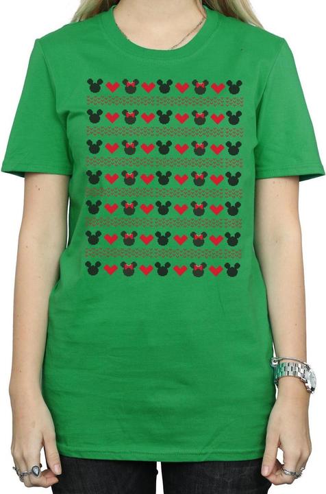 Disney Mickey And Minnie Christmas Hearts TShirt (S)
