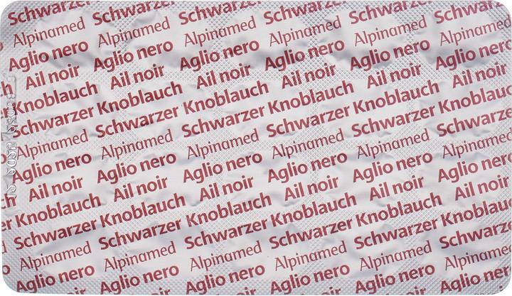 Nährwerte und Zutaten Alpinamed Schwarzer Knoblauch (120 Stück, Kapseln, 103 g)