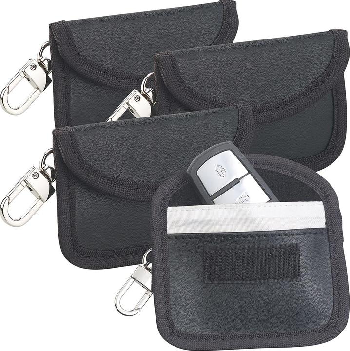 Produktbild Semptec 4er-Set RFID-Schutztaschen für Funk-Autoschlüssel