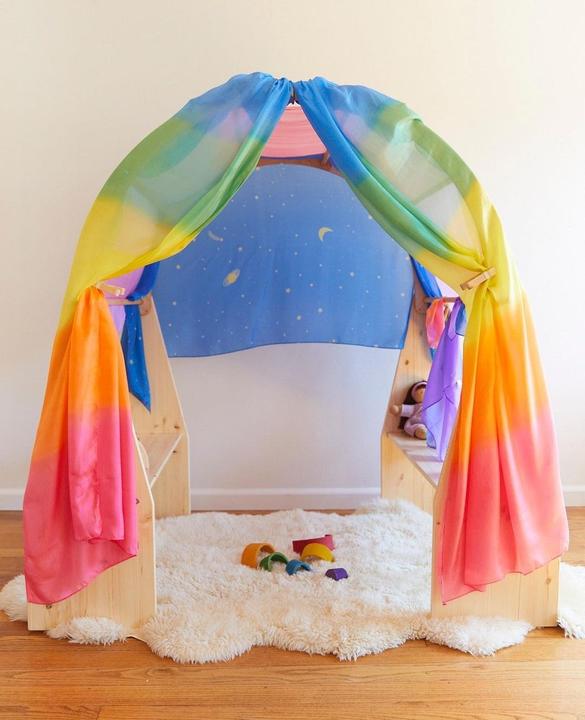 Produktbild Sarah's Silks Seidenspieltuch «Regenbogen» XXL