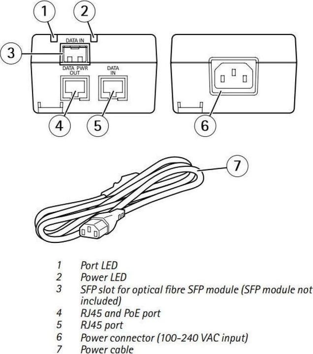 Image du produit Axis T8154 60W SFP MIDSPAN (802,3bt (PoE+++), 60 W)