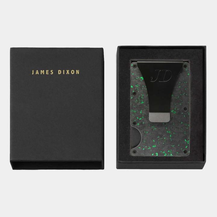 Image du produit James Dixon Carbone forgé - Noir Vert Mat - Money Clip