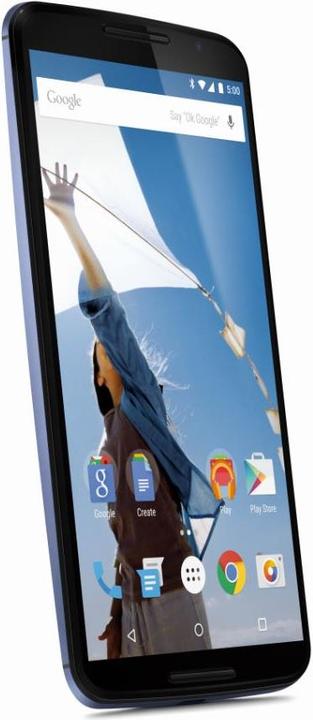 Actual product image Motorola Google Nexus 6 (64 GB, Midnight Blue, 6", Single SIM, 13 Mpx, 4G)