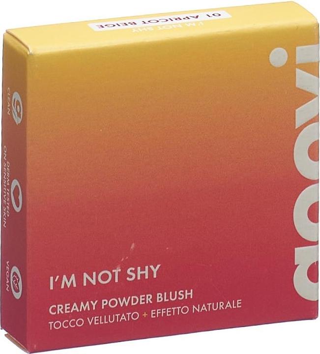 Actual product image Goovi BLUSH I'M NOT SHY blush in powder form 01 Apricot Beige (01 Apricot beige)
