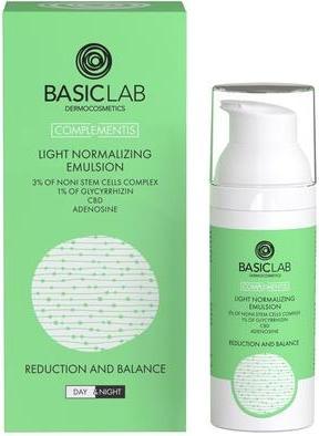 Actual product image BasicLab Complementis Light Normalising Emulsion 3% Noni Stem Cell Complex 1% Glycyrrhizin Cbd 50Ml (50 ml, 24h cream)