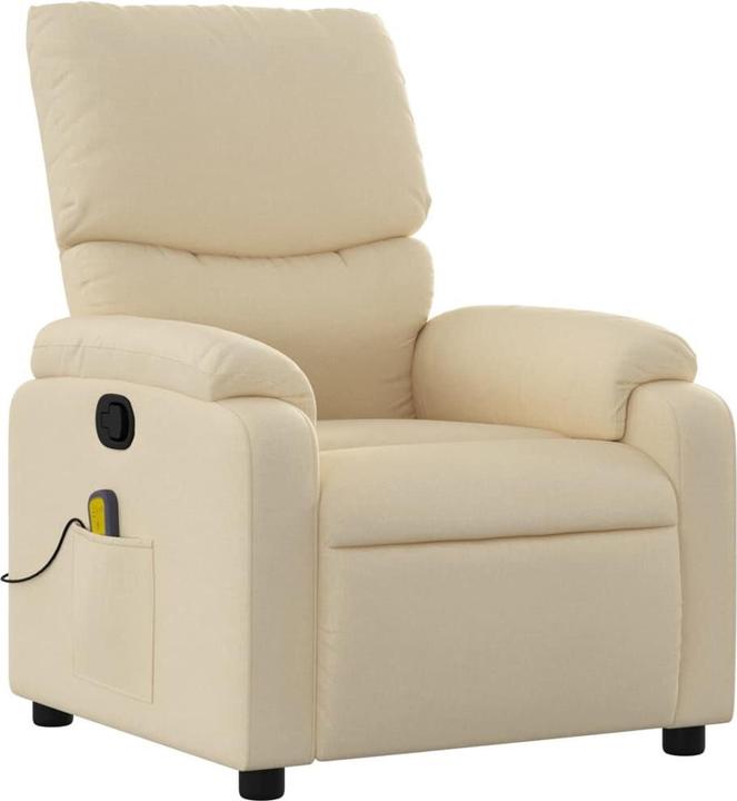 VidaXL Massagesessel Creme Stoff,Farbe: Creme,Material: Stoff (100
