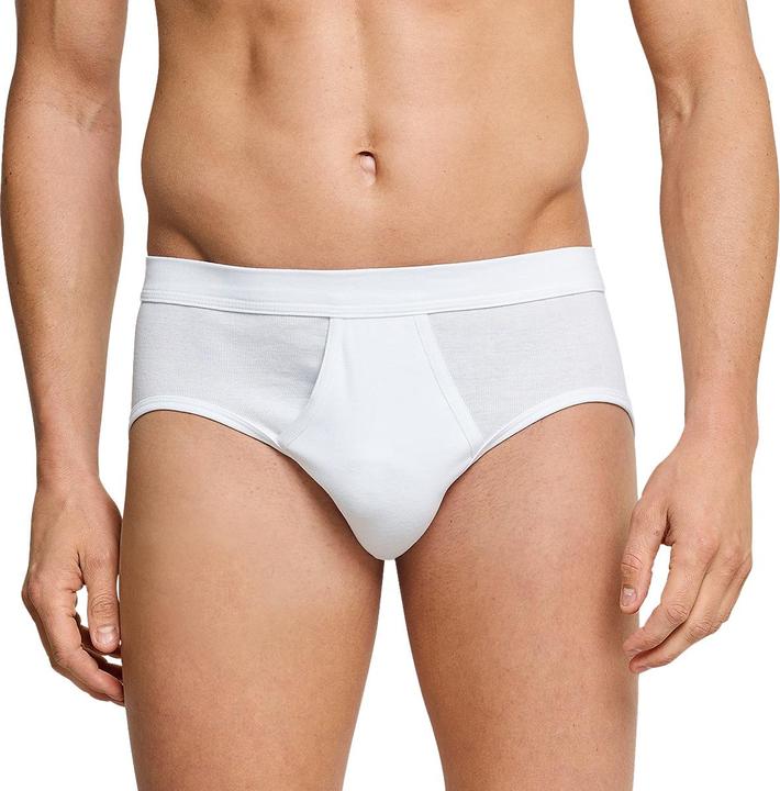 Actual product image Schiesser Pack of 4 Cotton Essentials Fine Rib Sports Briefs (XL, pack of 4)