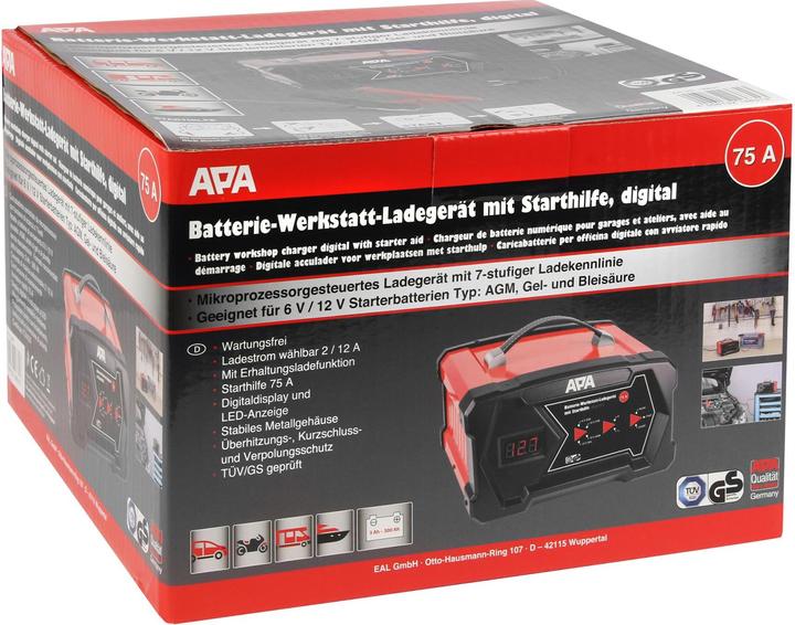 Actual product image APA Workshop charger digital (12V, 6V, 12 A)