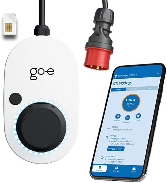 Produktbild Go-E Charger Gemini flex 2.0 GSM 22 kW (Typ 2, 22 kW, 32 A, CEE 16)