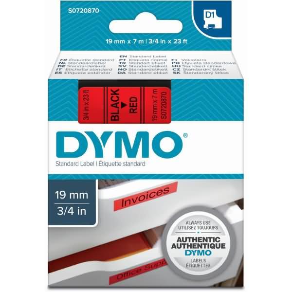 Actual product image Dymo S0720870 Standard tape (1.90 cm, Red)
